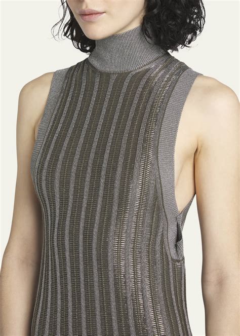 Tom Ford Lurex Ribbed Knit Mini Dress Bergdorf Goodman