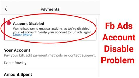 How To Fix Facebook Ads Account Disabled Problem Solve YouTube