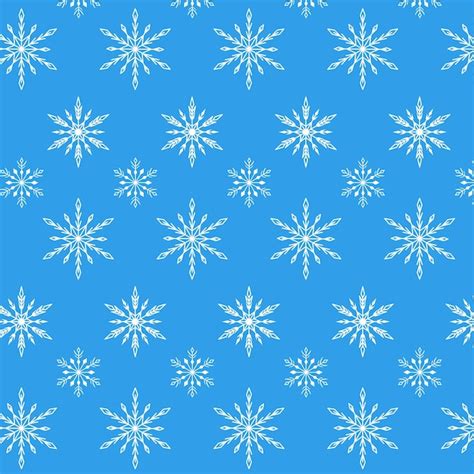 Premium Vector Seamless Winter Pattern With Snowflakes White