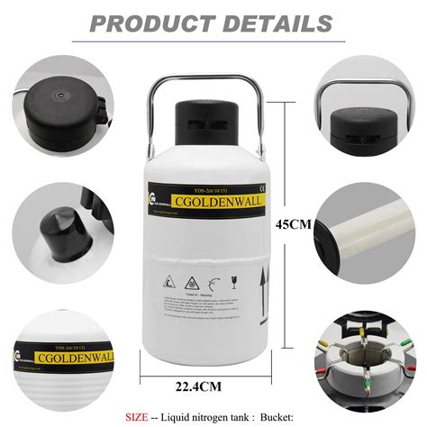 Cgoldenwall 10l Cryogenic Container Liquid Nitrogen Ln2