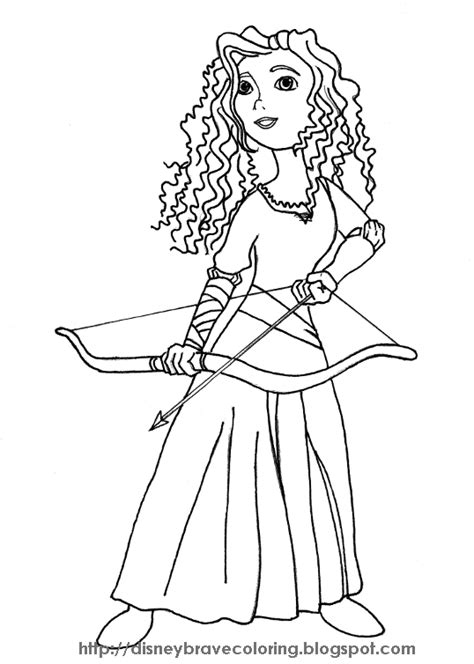 Brave Princess Coloring Page