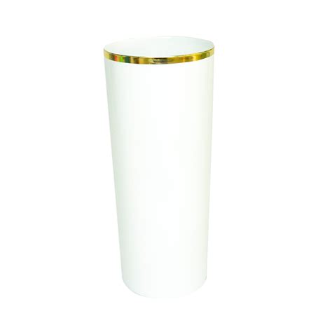 COPO LONG DRINK BRANCO C BORDA DOURADA Sublima Brasil