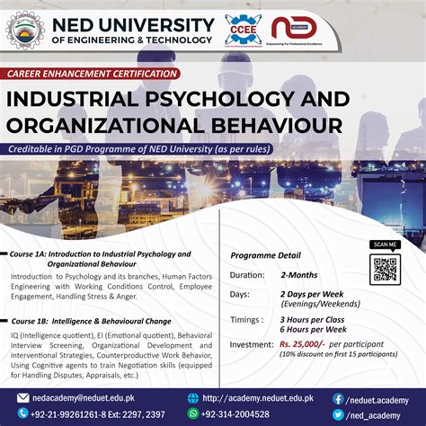 Industrial Psychology and Organizational Behaviour | NED Academy - CCEE