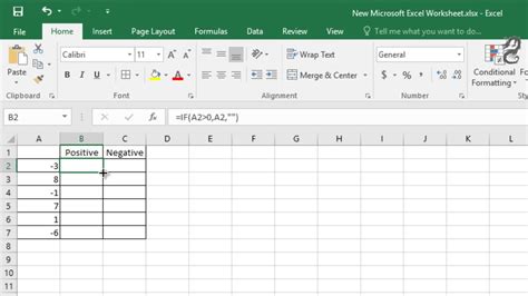 How To Separate Positive And Negative Numbers In Excel YouTube