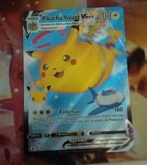 Carte Pok Mon Pikachu Volant Vmax Full Art Ans C L Brations