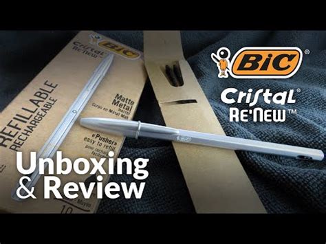 Bic Cristal Re New Metal Pen Unboxing And Review Youtube