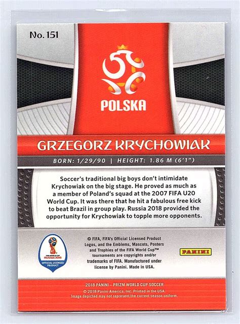 2018 Panini Prizm World Cup Grzegorz Krychowiak Poland 151 EBay