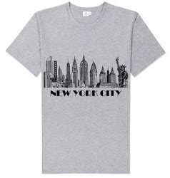 New York City Skyline T-shirt -Grey