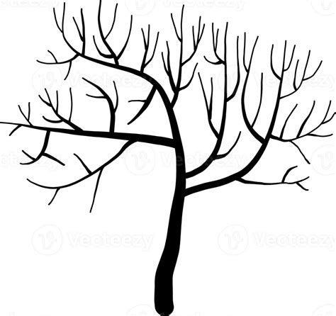 Tree silhouette on transparent background. 29328212 PNG