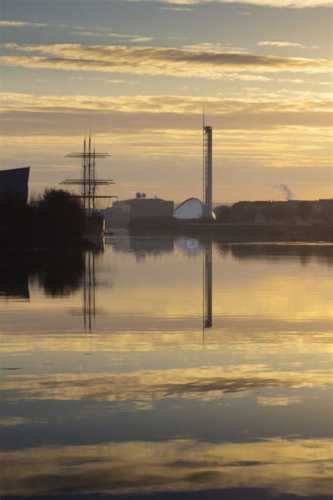 A Winter Sunrise Over The River Clyde Stock Image Image Of Beautiful