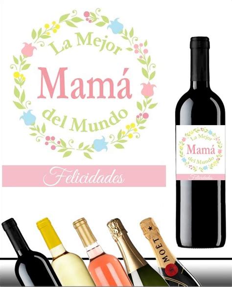 La Mejor Mamá del Mundo Botellas Personales Vinos y Licores