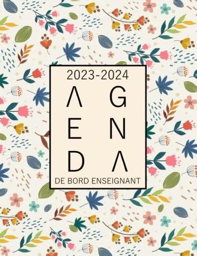 Agenda de bord enseignant 2023 2024 Registre professeur pour l année