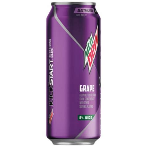 Mountain Dew Kickstart Midnight Grape Energy Drink Can, 16 fl oz ...