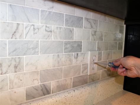 How To Install A Marble Tile Backsplash Hgtv