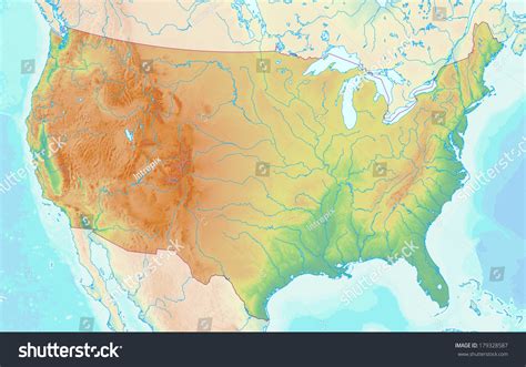 Usa Shaded Relief Map From Usgs Relief Map Usa Map Elevation Map Images