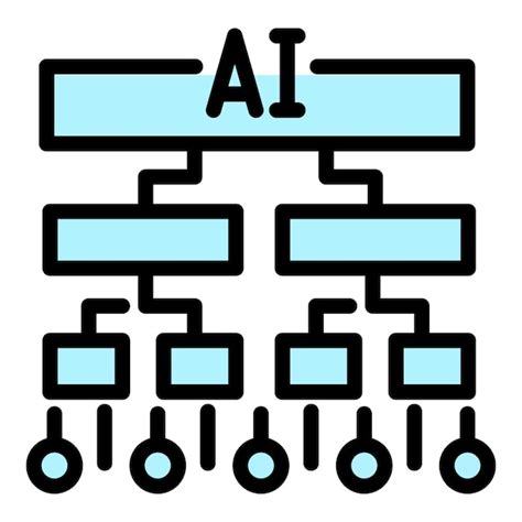 Ai Esquema Cone Contorno Vetor M Quina De Rede Circuito Digital