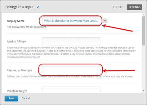 Create A Text Input Problem Question ELearning University Of