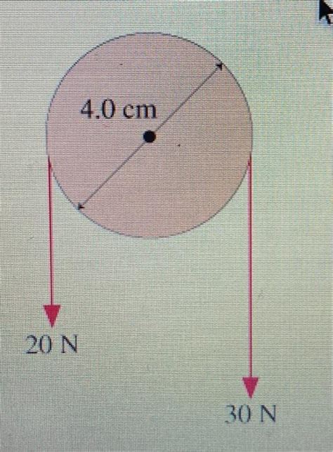 Solved 4 0 Cm 20 N 30 N What Is The Net Torque About The Chegg