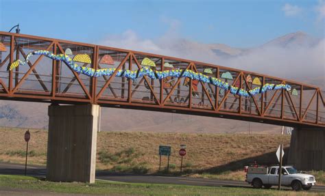 Melissa Cole Fun Fine Art Lewiston Pedestrian Bridge Installation