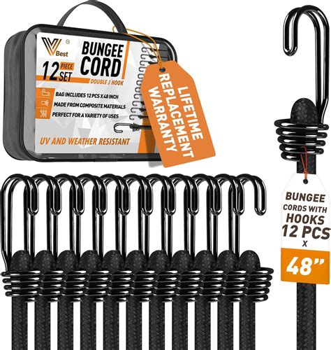 Amazon Houseables Bungee Cords With Hooks Bungie Straps 4 Pack