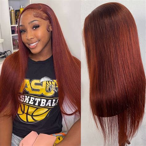 Reddish Brown Lace Front Wigs Human Hair 13x6 Lace Front