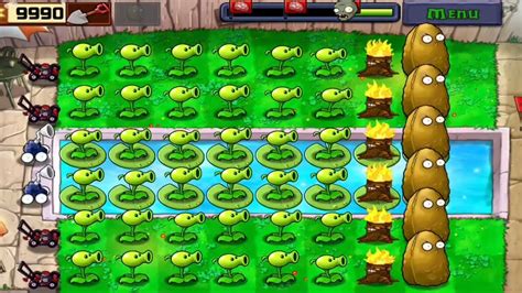 Plant Vs Zombie Adventure Pea Shooters Vs All Zombies Pool Level