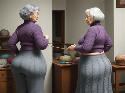 Ai Creating Images Grandma Wide Hips Big Hips Gles Knitting