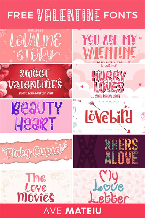 30 free fonts for valentine s day – Artofit