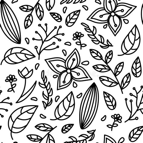 Estampado De Flores Blanco Negro Incons Til Ilustraci N Del Vector