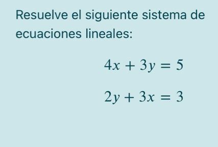 Solved Resuelve El Siguiente Sistema De Ecuaciones Lineales Algebra