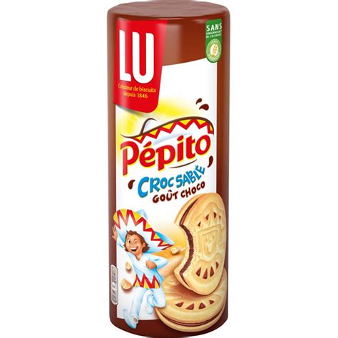 LU Pépito Croc Sablé Biscuits sablés fourrés au chocolat chronodrive