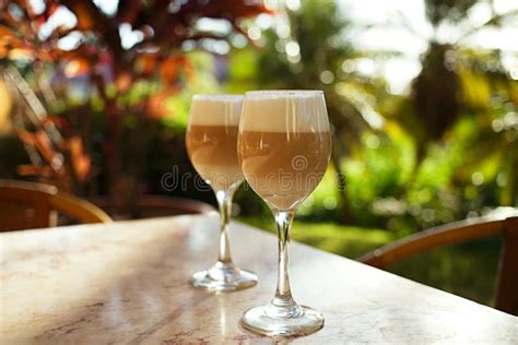 Tall Cup Of Fresh Coffee Latte Isolated Stock Photo Image Of Beverage