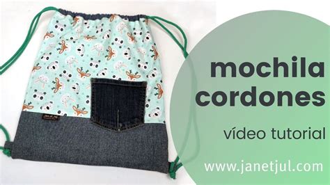 Mochila Con Cordones De Tela Tipo Saco Tutorial F Cil Diy De Jan Et