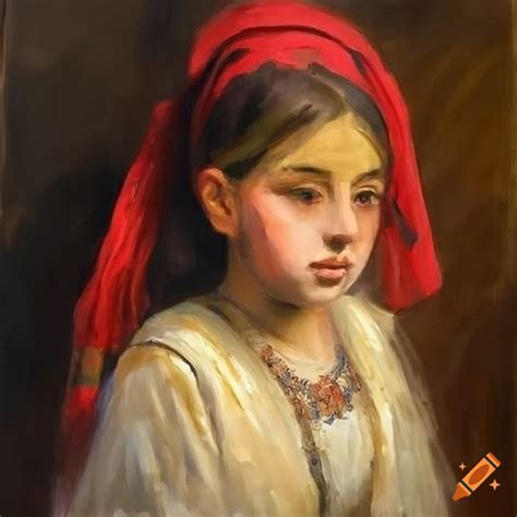 Armenian Girl In National Clothes Inspired By Degas Painting On Craiyon