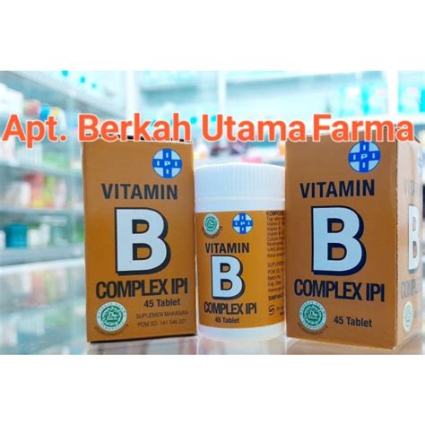 Jual Vitamin B Complex Ipi Isi [45 Tablet] Exp 9 25 Shopee Indonesia