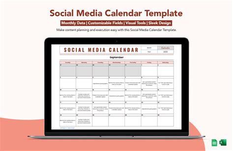 Social Media Marketing Calendar Template - Download in Excel, Google ...