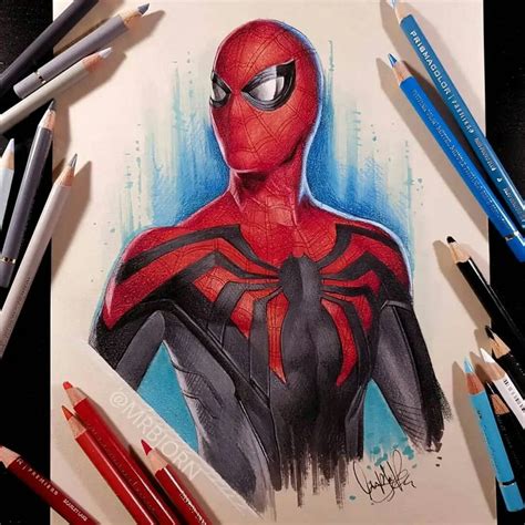 superior realistic spiderman drawing  amazing spiderman drawing