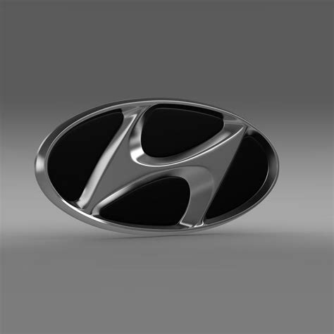 Hyundai company logo 3D Model - FlatPyramid