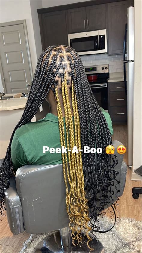 Peek A Boo Braids Hair Braid Patterns Braids With Curls Hair Braid