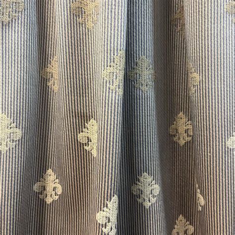 Pinstripe With Fleur De Lis The Curtain Exchange