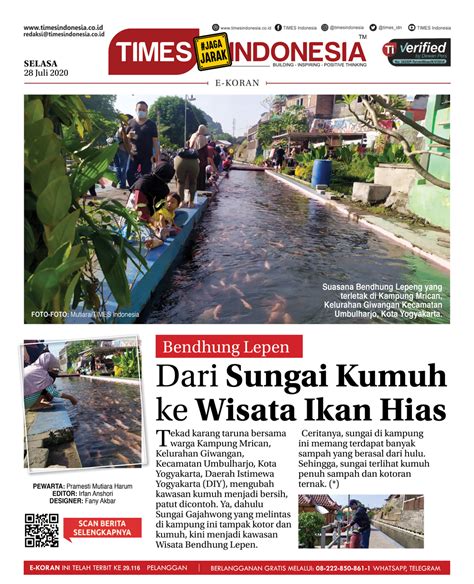 Sulap Sungai Kumuh Jadi Wisata Bendhung Lepen Kampung Ini Jadi Jujugan