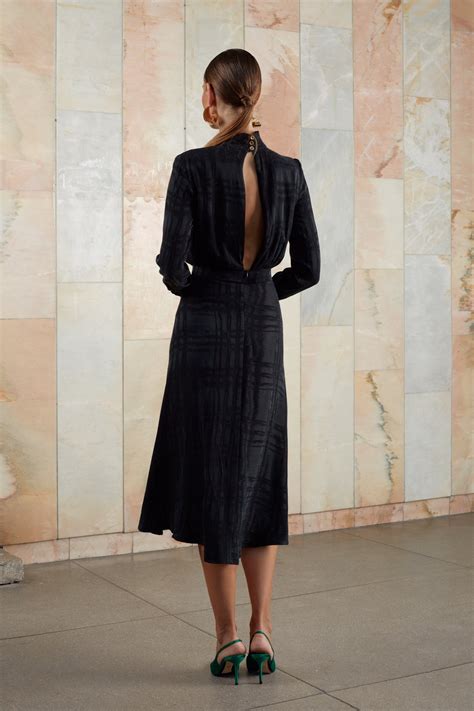 Black Open Back Turtleneck Dress ROMEE | UNDRESS