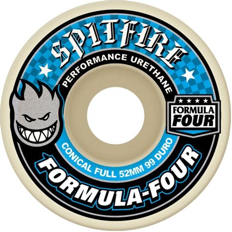 Spitfire Formula Four Conical Full Skateboard Wheels White 99d