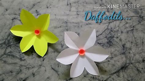 How To Make Paper Daffodils Diy Youtube