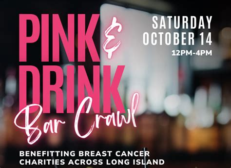 Unique Bar Crawls Tickets Pink And Drink Breast Cancer Bar Crawl 2023