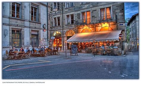 Cafe Restaurant Hotel De Ville Geneva Switzerland Switzerland