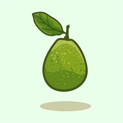 Ilustración de dibujos animados dibujados a mano de fruta de guayaba