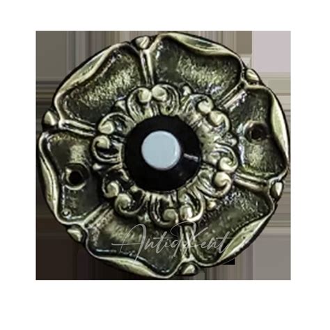 Flower Door Bell Door Bell For Entry Door Vintage Style Solid Brass Door Bell Antique Brass