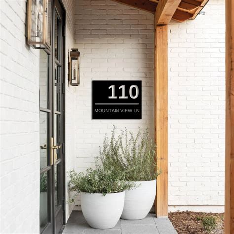 Modern House Numbers Signs Letters Plaques Mailbox