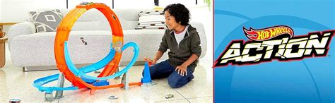 Amazon Hot Wheels Massive Loop Mayhem Track Set With Huge Inch